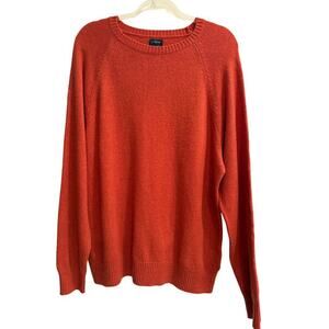 J.Crew Factory Men's Size XL Dark Orange Wool Blend Crewneck Sweater